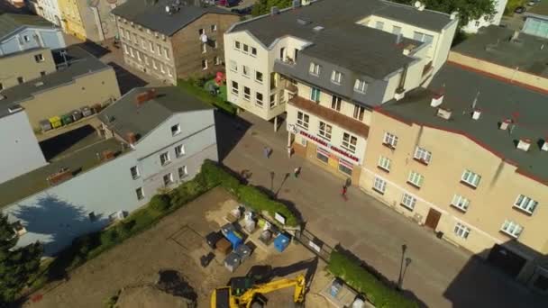 沃洛瓦市中心的街道Wejherowo Aerial View Poland 高质量的4K镜头 — 图库视频影像