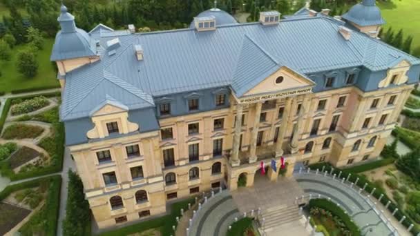 アンバーパレスホテル Wloclawek Palac Bursztynowy Airial View Poland 高品質4K映像 — ストック動画
