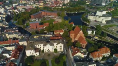 Güzel manzara Bydgoszcz Krajobraz Hava Görüntüsü Polonya. Yüksek kalite 4k görüntü