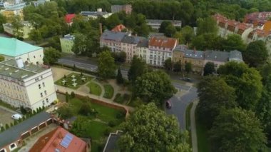 Castle Hotel Slupsk Zamkowy Havacılık Görünümü Polonya. Yüksek kalite 4k görüntü