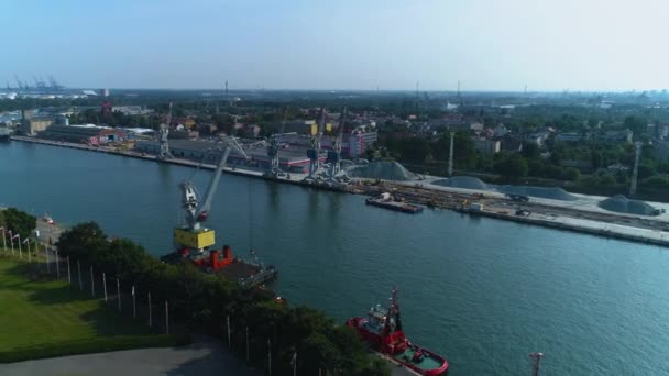 Oliwa Quay Martwa Wisła Gdańsk Martwa Wisła Nabrzeże Oliwskie Widok — Wideo stockowe