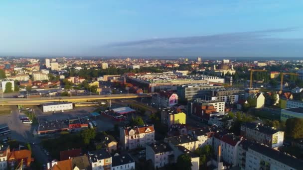 美丽的全景Bydgoszcz Aerial View波兰 高质量的4K镜头 — 图库视频影像