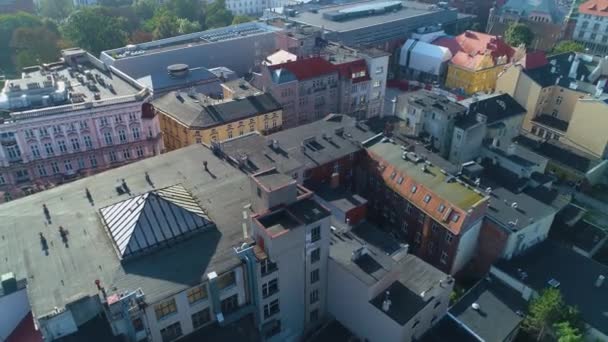 Street Gdanska Plac Wolnosci Bydgoszcz Légi Kilátás Lengyelország Kiváló Minőségű — Stock videók