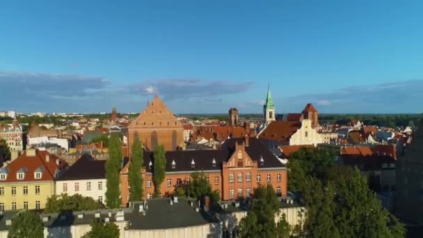 古城广场Torun Stary Rynek Aerial View Poland 高质量的4K镜头 — 图库视频影像