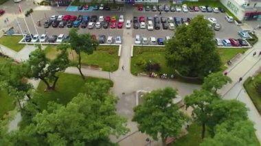 Kaczynski Meydanı Yeşil Pazar Wloclawek Zielony Rynek Havacılık Polonya. Yüksek kalite 4k görüntü
