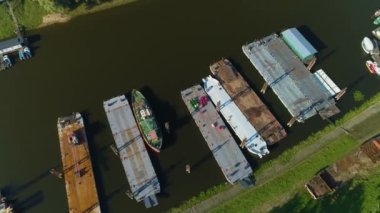 Kış Torun Limanı Zimowy Havaalanı Polonya. Yüksek kalite 4k görüntü