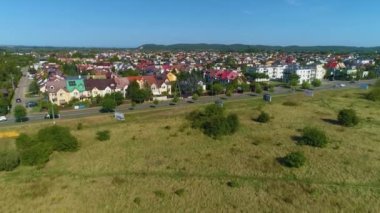 Panorama, Rumia Domy Jednorodzinne Hava Manzaralı Polonya. Yüksek kalite 4k görüntü