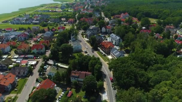 Schöne Landschaft Krynica Morska Piekny Krajobraz Luftaufnahme Polen Hochwertiges Filmmaterial — Stockvideo