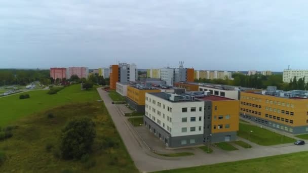 Università Tecnologia Koszalin Politecnica Veduta Aerea Polonia Filmati Alta Qualità — Video Stock