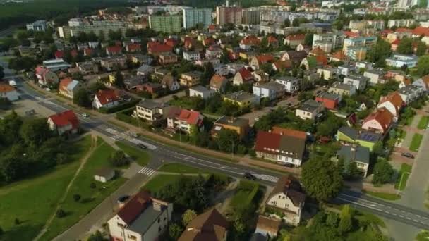 Bellissimo Paesaggio Pila Krajobraz Osiedle Domy Vista Aerea Polonia Filmati — Video Stock