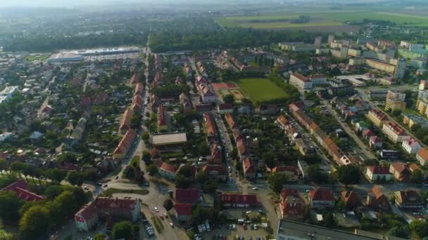 全景公寓大块地产星甲Osiedle Domy Aerial View Poland 高质量的4K镜头 — 图库视频影像
