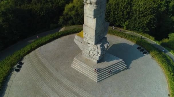 Monument Westerplatte Gdansk Pomnik Vue Aérienne Pologne Images Haute Qualité — Video