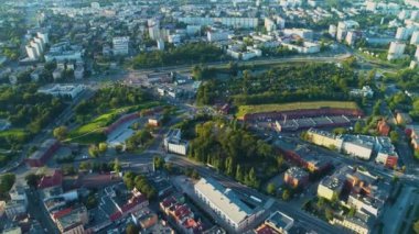 Güzel manzara Torun Krajobraz Hava Görüntüsü Polonya. Yüksek kalite 4k görüntü