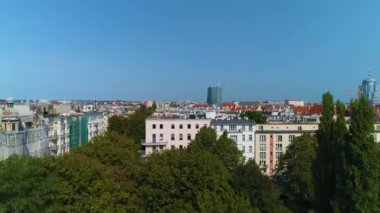 Szczecin Krajobraz Hava Manzaralı Polonya 'nın Güzel Panoraması. Yüksek kalite 4k görüntü