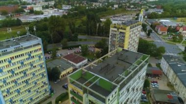 Ksm Na Skarpie Monte Cassino Koszalin Wiezowce Hava Görüntüsü Polonya. Yüksek kalite 4k görüntü