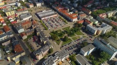 Kaczynski Meydanı Yeşil Pazar Wloclawek Zielony Rynek Havacılık Polonya. Yüksek kalite 4k görüntü