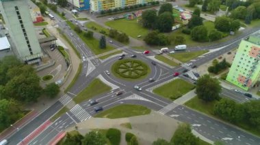 Jana Pawla Pila Rondo Wodna Havayolları Polonya. Yüksek kalite 4k görüntü