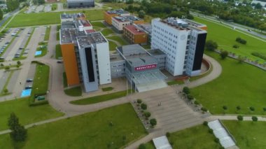 Koszalin Teknoloji Üniversitesi Politeknika Hava Görünümü Polonya. Yüksek kalite 4k görüntü