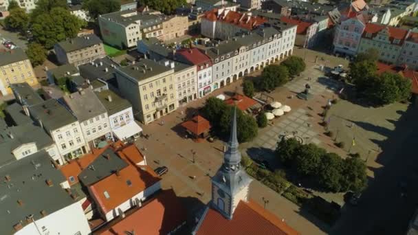 Plac Jakuba Wejhera Wejherowo Rynek Centrum Market Square Aerial View — Stock videók