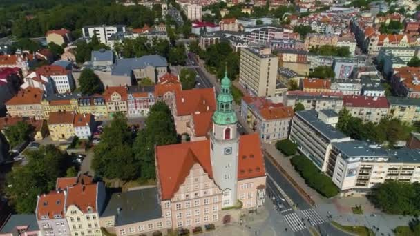 Council Center Olsztyn Urzad Miasta Aerial View Poland Vysoce Kvalitní — Stock video