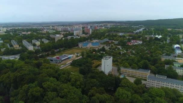 Koszalin Krajobraz Güzel Panoraması Hava Manzarası Polonya Yüksek Kalite Görüntü — Stok video