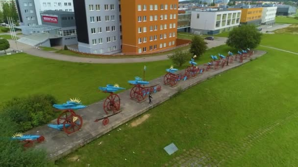 University Technology Koszalin Politechnika Aerial View Poland Vysoce Kvalitní Záběry — Stock video