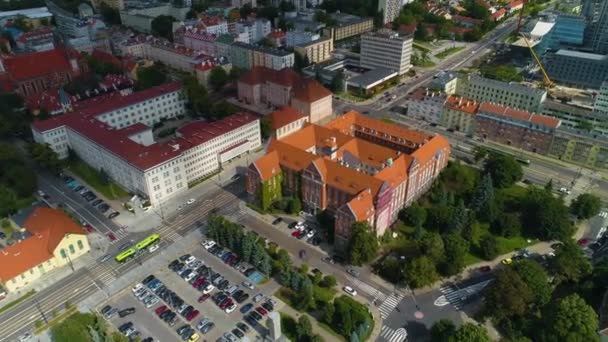 Panorama Marshal Office Olsztyn Urzad Marszalkowski Aerial View Poland High — Stock Video