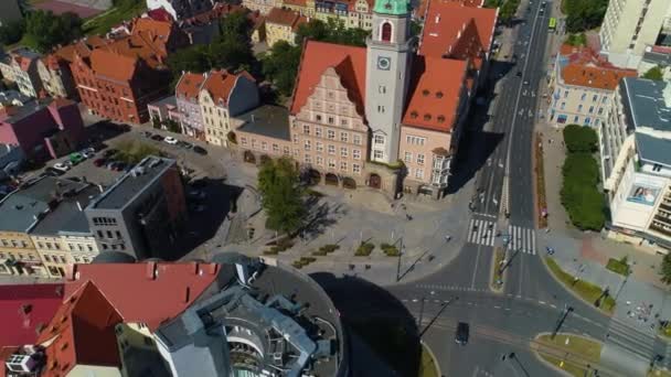 委员会中心Olsztyn Urzad Miasta Aerial View Poland 高质量的4K镜头 — 图库视频影像