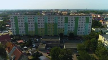 Güzel Panorama Stargard Piekny Krajobraz Hava Manzarası Polonya. Yüksek kalite 4k görüntü