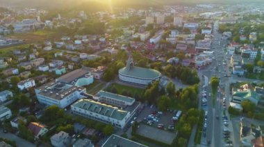 Manzara Kilisesi Rumia Kosciol Nmp Krajobraz Hava Görüntüsü Polonya. Yüksek kalite 4k görüntü