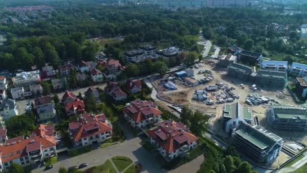 Appartementen Buurt Van Baltische Zee Gdansk Apartamenty Morze Aerial View — Stockvideo