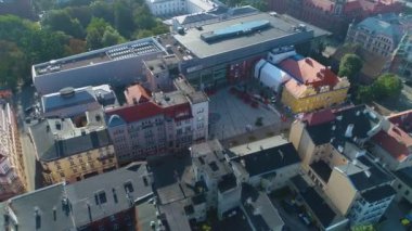 Gym Sokağı Gdanska Bydgoszcz Silownia Hava Görüntüsü Polonya. Yüksek kalite 4k görüntü