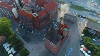 Hapishane Kulesi ve İşkence Evi Gdansk Wieza Wiezienna Katownia Hava Polonya. Yüksek kalite 4k görüntü