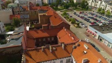 Kaczynski Meydanı Yeşil Pazar Wloclawek Zielony Rynek Havacılık Polonya. Yüksek kalite 4k görüntü