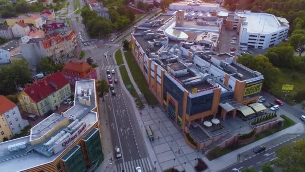 Shopping Askana Galeria Gorzow Wielkopolski Aerial View Poland Imagens Alta — Vídeo de Stock