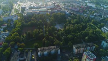 Bydgoszcz Park Ludowy Havaalanı Polonya 'da Halk Parkı. Yüksek kalite 4k görüntü
