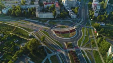 Torun Plac Biskupa Chrapaka Przy Kaszowiku Hava Görüntüsü Polonya. Yüksek kalite 4k görüntü