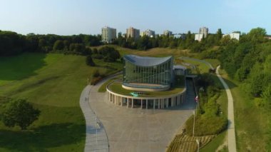 Güzel Filarmoni Orkestrası Gorzow Wielkopolski Filarmoni Hava Görüntüsü Polonya. Yüksek kalite 4k görüntü