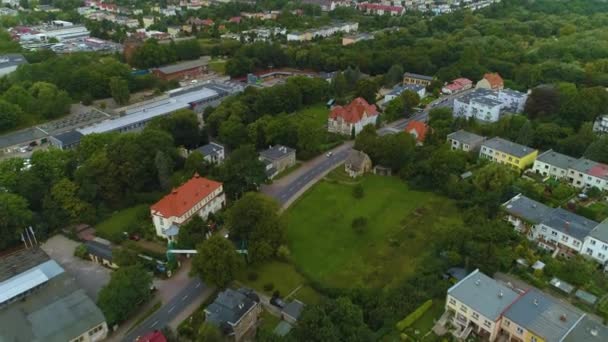 Koszalin Krajobraz Güzel Panorama Evi Bloki Havacılık Görünümü Polonya Yüksek — Stok video