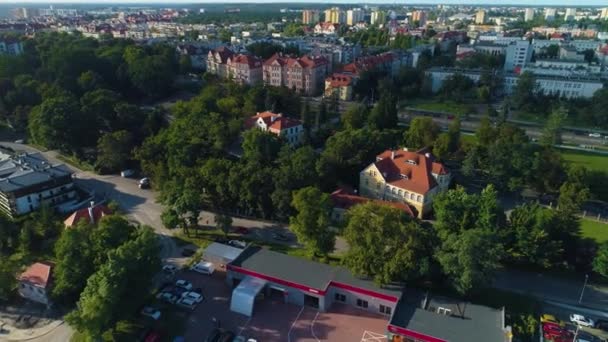 レジストリオフィスTorun Urzad Stanu Cywilnego Airial View Poland 高品質4K映像 — ストック動画