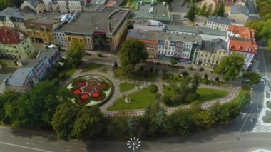 Victory Square Slupsk Plac Zwyciestwa Fresk Hava Görüntüsü Polonya. Yüksek kalite 4k görüntü