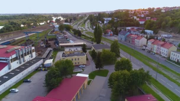 Prachtig Landschap Avenue Gorzow Wielkopolski Krajobraz Aerial View Polen Hoge — Stockvideo