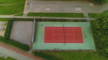 Koszalin Spor Vadisi Tenis Spor Salonu Dolina Havacılık Polonya. Yüksek kalite 4k görüntü