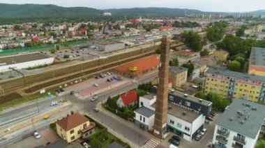 Baca Panorama Wejherowo Komin Krajobraz Hava Görüntüsü Polonya. Yüksek kalite 4k görüntü