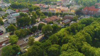 Wejherowo Krajobraz Hava Manzarası Polonya 'nın Güzel Panoraması. Yüksek kalite 4k görüntü