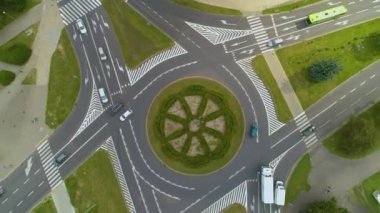 Jana Pawla Pila Rondo Wodna Havayolları Polonya. Yüksek kalite 4k görüntü