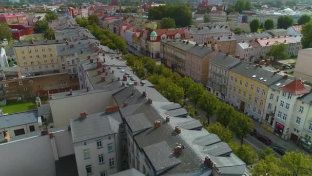 Wojska Polskiego Street Slupsk Centrum Vista Aérea Polônia Imagens Alta — Vídeo de Stock