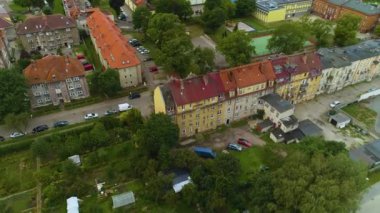 Slupsk Krajobraz hava manzaralı güzel Polonya manzarası. Yüksek kalite 4k görüntü