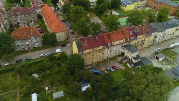 Slupsk Krajobraz Hava Manzaralı Güzel Polonya Manzarası Yüksek Kalite Görüntü — Stok video