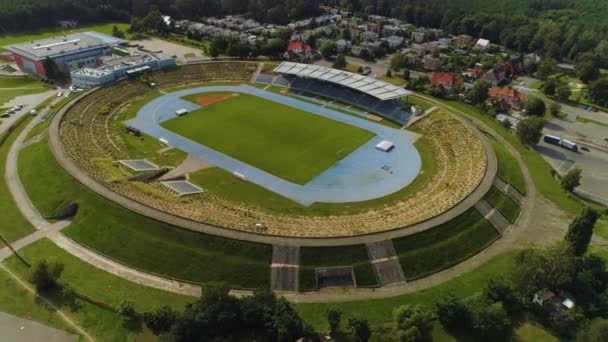 Estádio Mosir Pila Stadion Vista Aérea Polônia Imagens Alta Qualidade — Vídeo de Stock